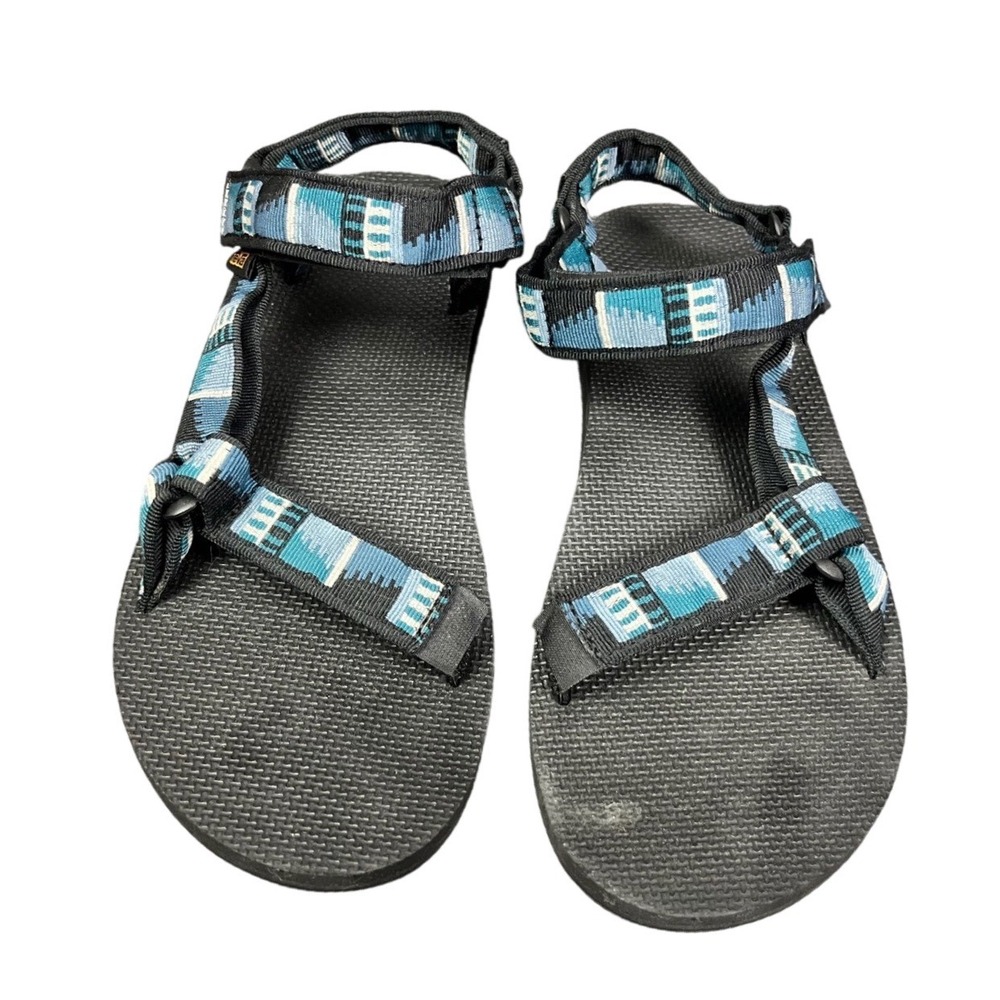 Teva Original Universal Sandals Mens 11 Blue Geometric Strappy Sport Beach